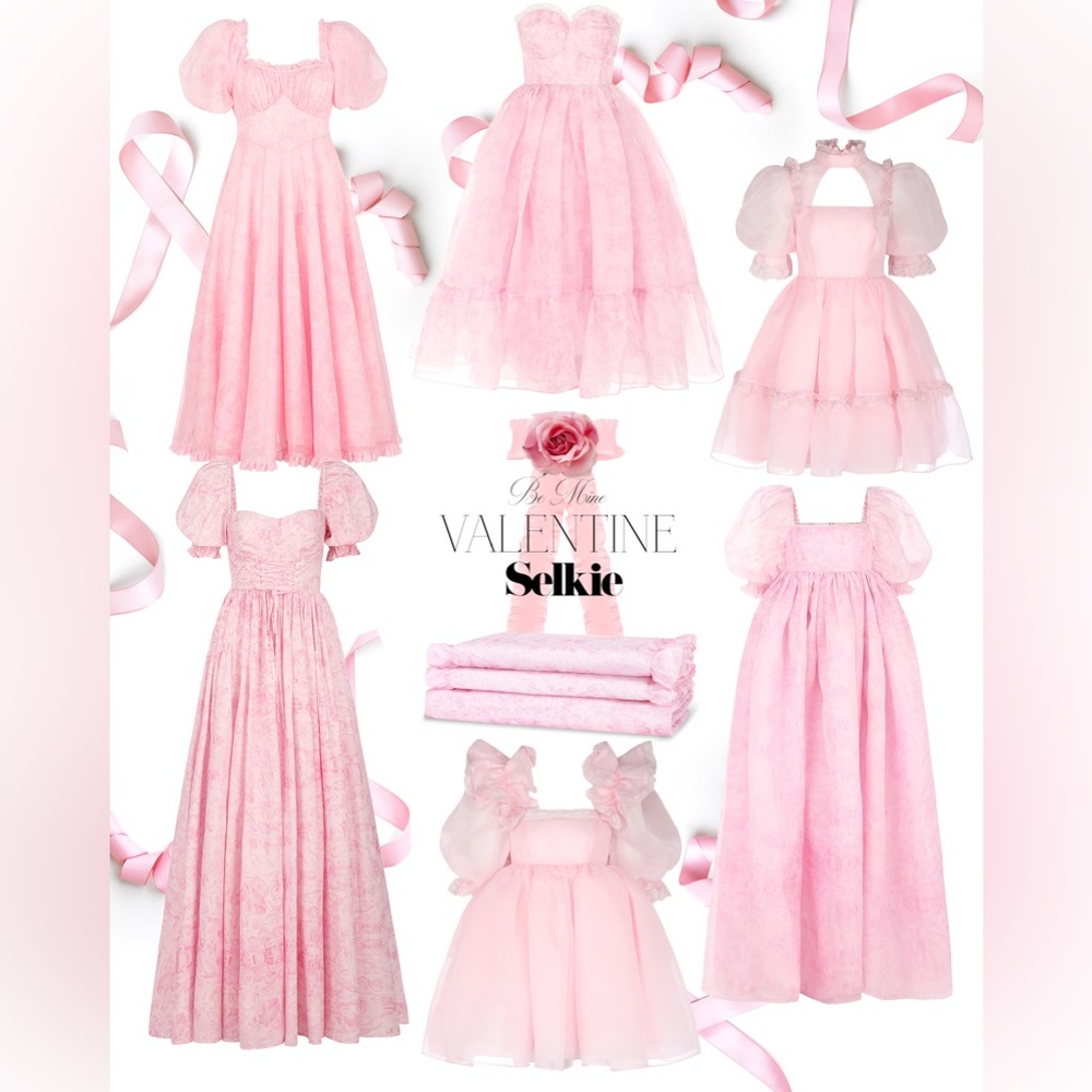 NWT Selkie The Pink Porcelain Puff Gown - Picture 2 of 13